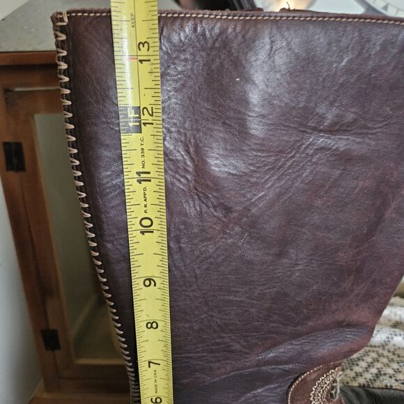 Tsonga Brown Leather Mid-Heel Boots Size 9.5 US / 41 EU Made in South Africa - Picture 5 of 15